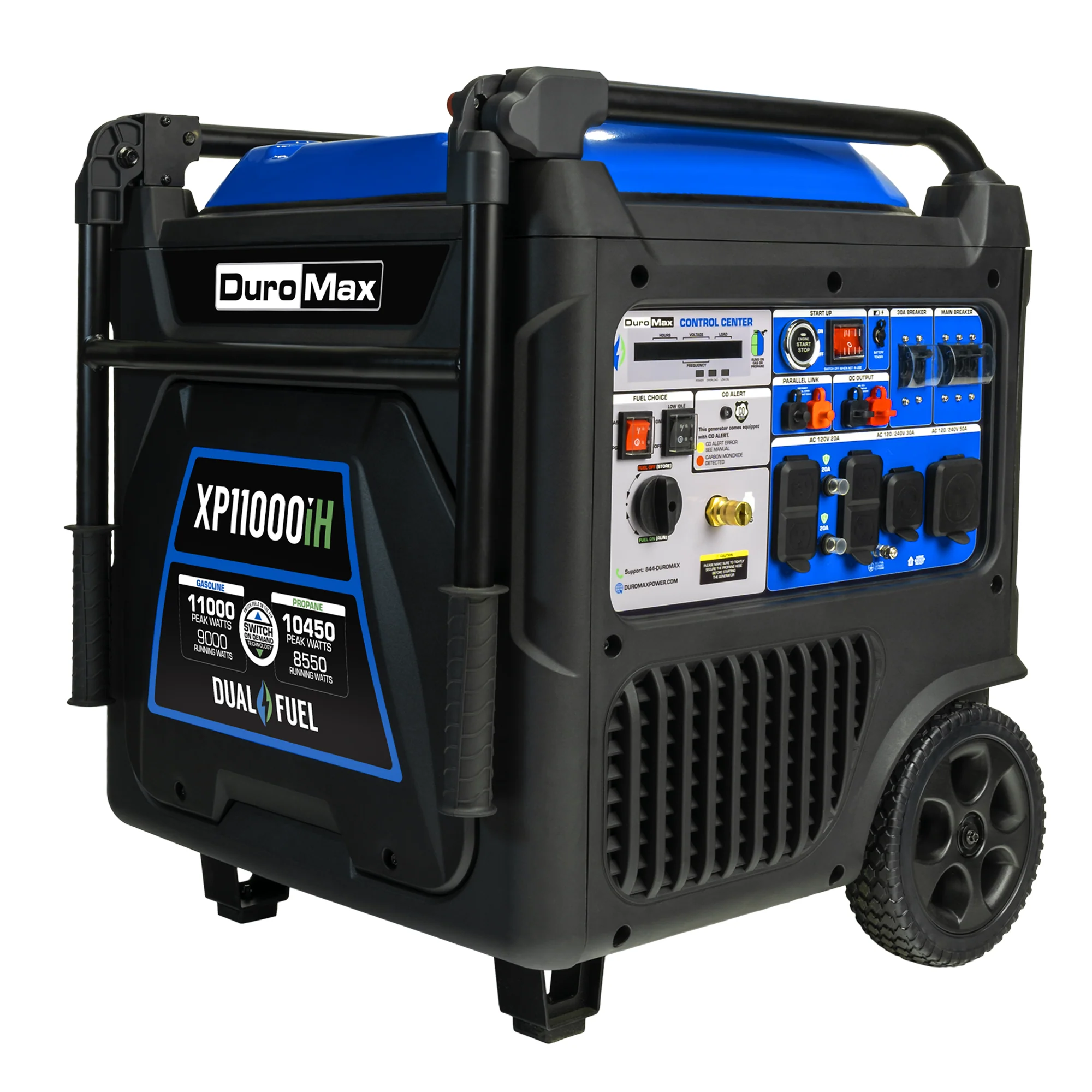 2025 Draagbare Dual-Fuel Inverter Generator van 11.000 Watt met CO-Waarschuwing