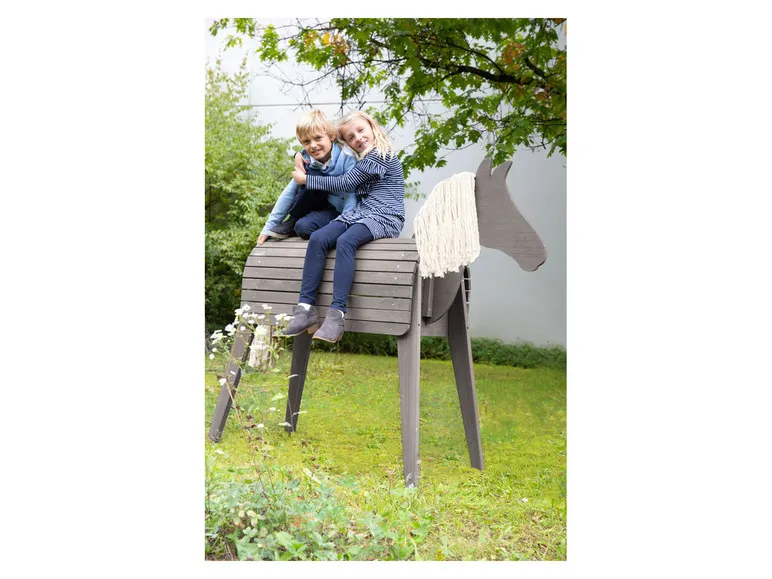 Spielpferd, aus Holz, 123 x 64 x 151 cm