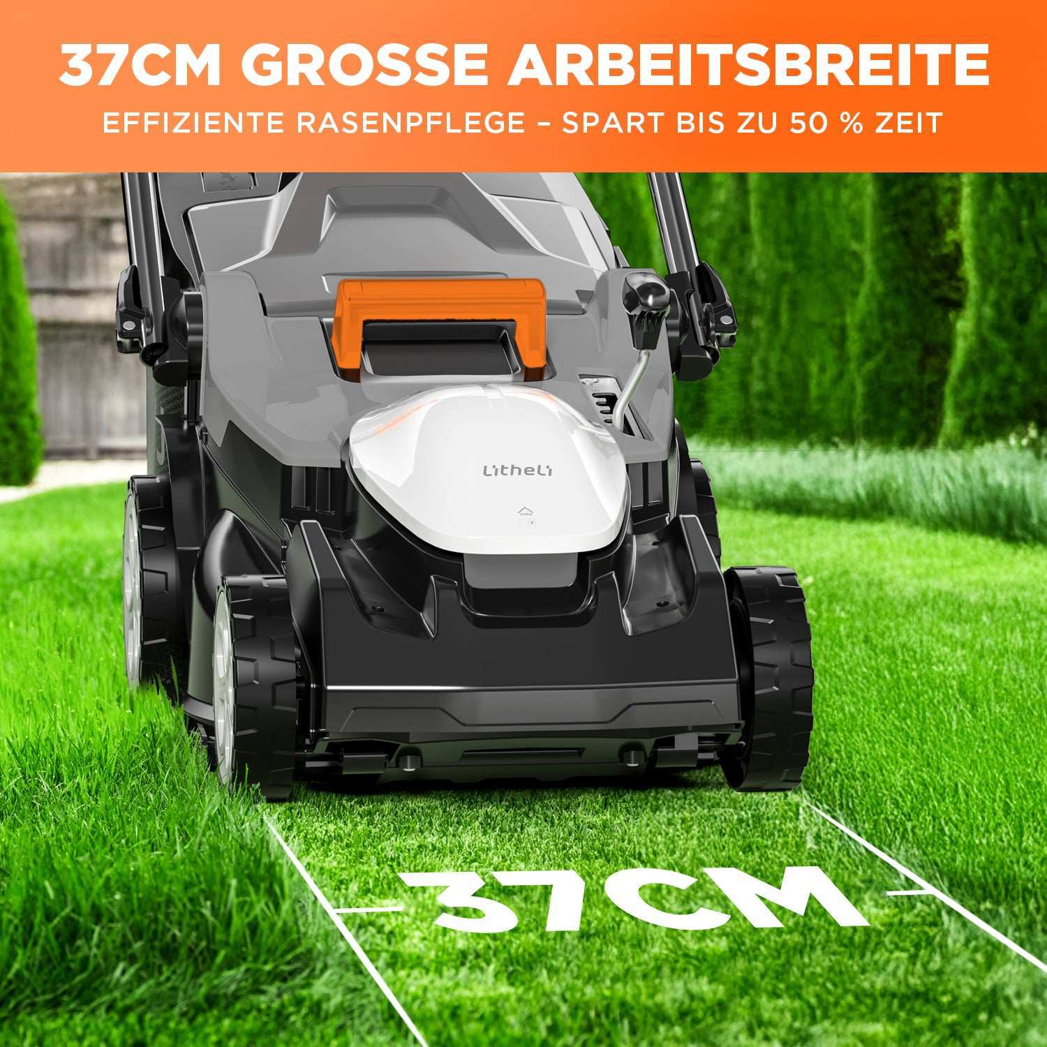 2025 Cortacésped inalámbrico Handy+ U20 2 × 20V 37 cm | Incluye baterías SE 2 × 4,0 Ah | Para céspedes de hasta 300 m²