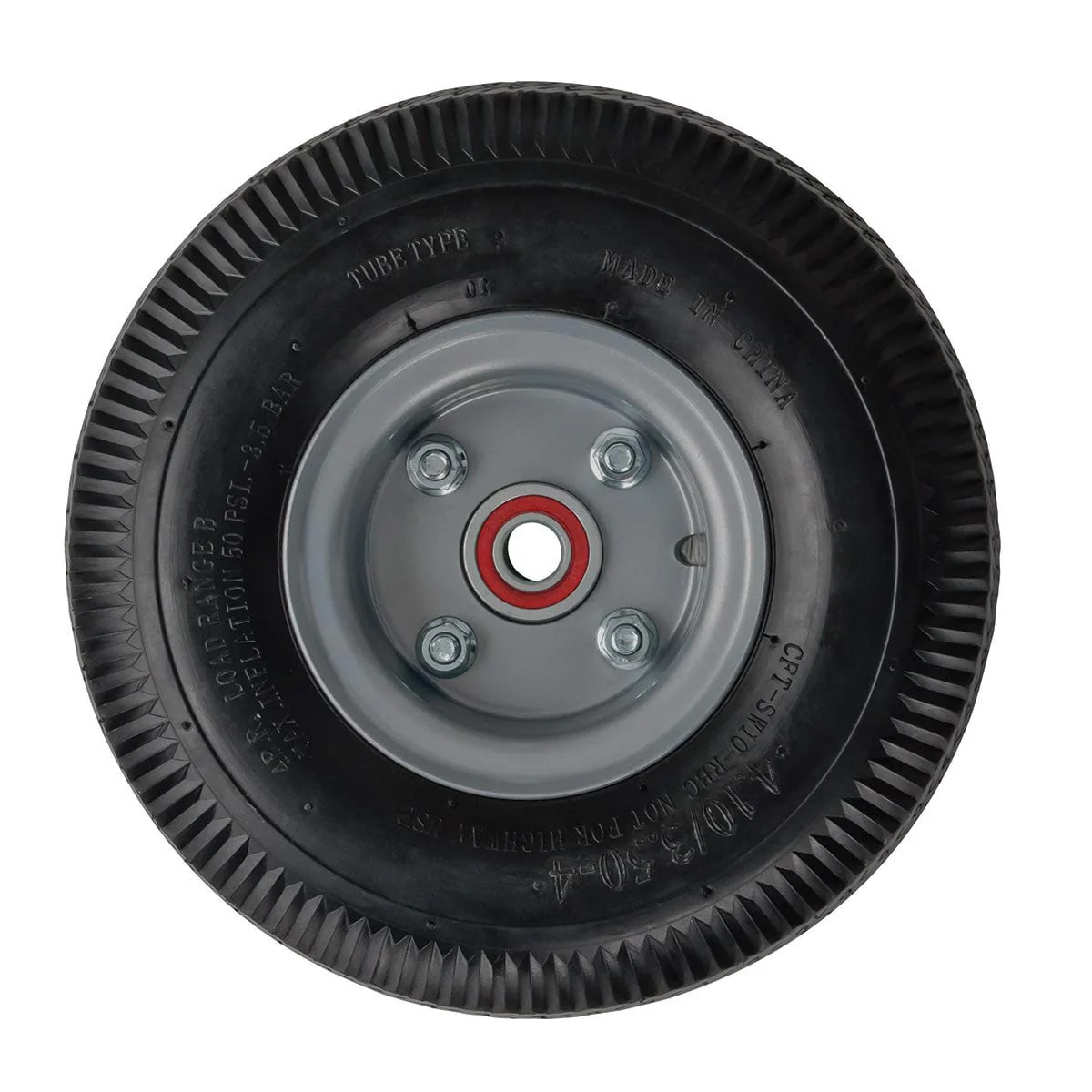 Magline HMK15AUA4 Carretilla de Mano de Aluminio, Asa Vertical en Bucle, Ruedas Neumáticas, Capacidad de 500 lbs