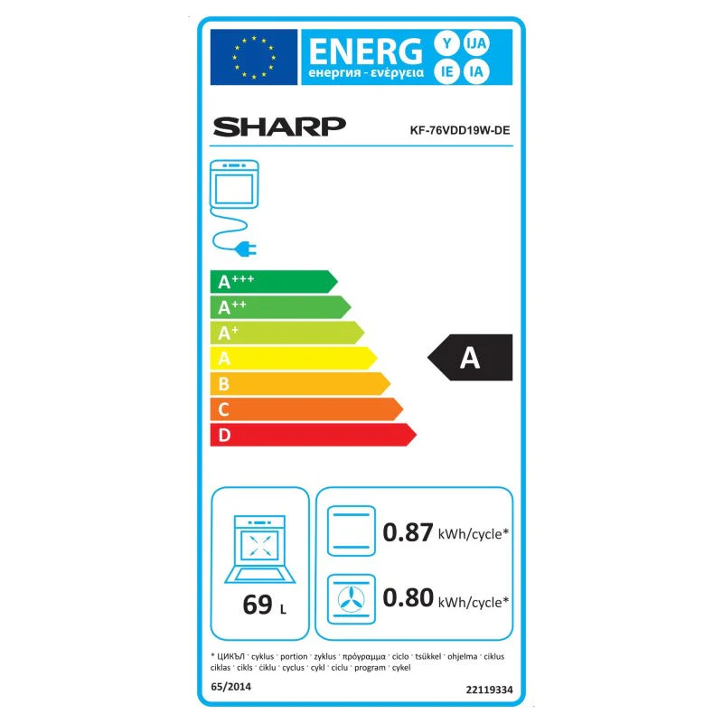 Sharp Kochherd freistehend KF-76VDD19W-CH, 230/400V