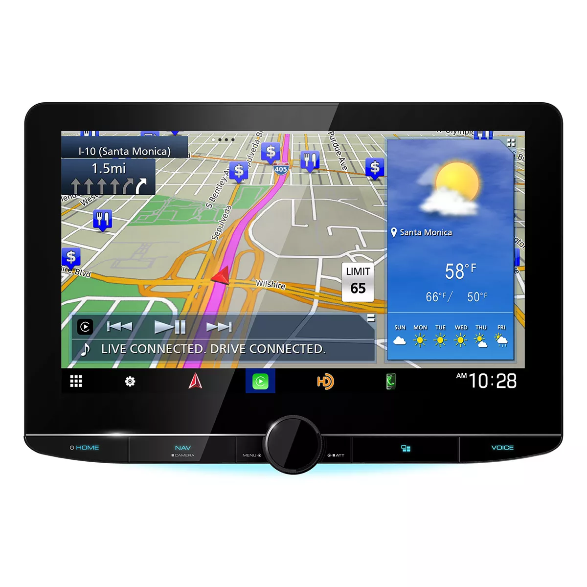 Kenwood eXcelon DNR1007XR 10.1′′ HD Navigation Car Stereo with Bluetooth & Wi-Fi