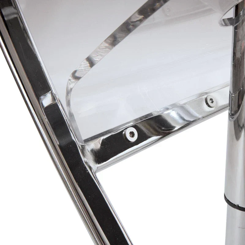 Napoli Adjustable Clear Acrylic Bar Stool - Modern Transparent Swivel Chair for Kitchen or Home Bar