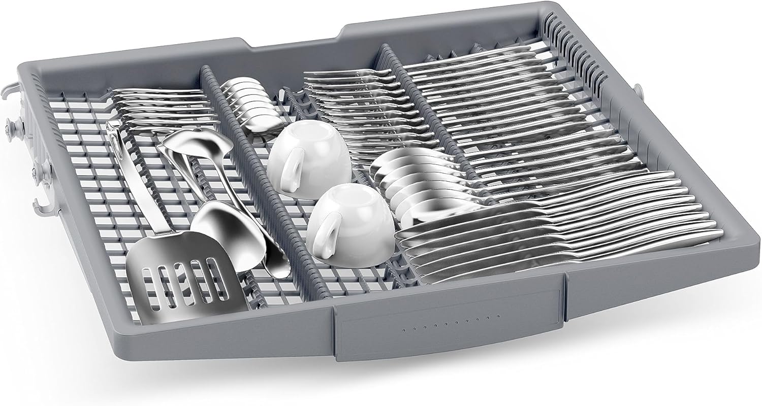 Bosch - Dishwasher Free Installation, Series 4, 60 cm. wide, 3rd tray, 14 services, Eco Silence Motor, Home Connect, Steel, SMS4HMI07E