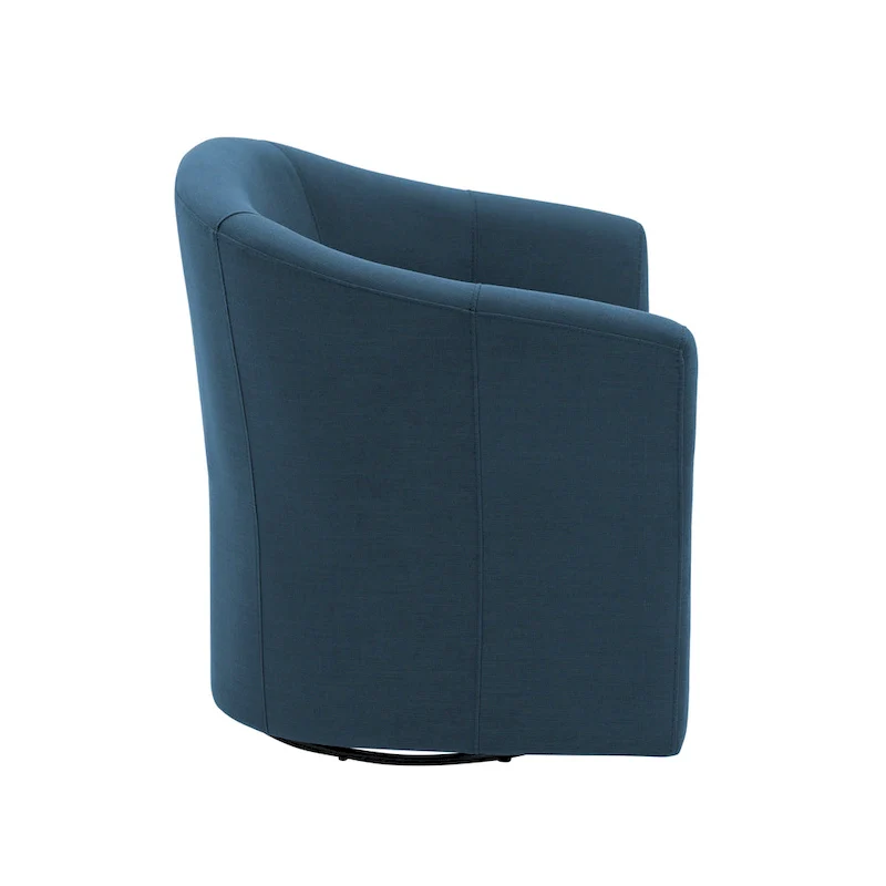 Set of 2 Modern Upholstered Swivel Barrel Chair Living Room Accent Chair