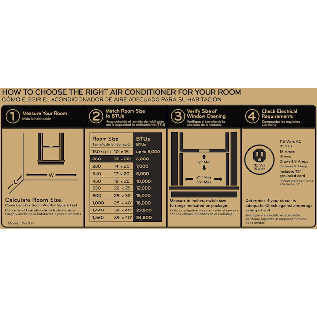 260-sq ft Window Air Conditioner (115-Volt; 6000-BTU)