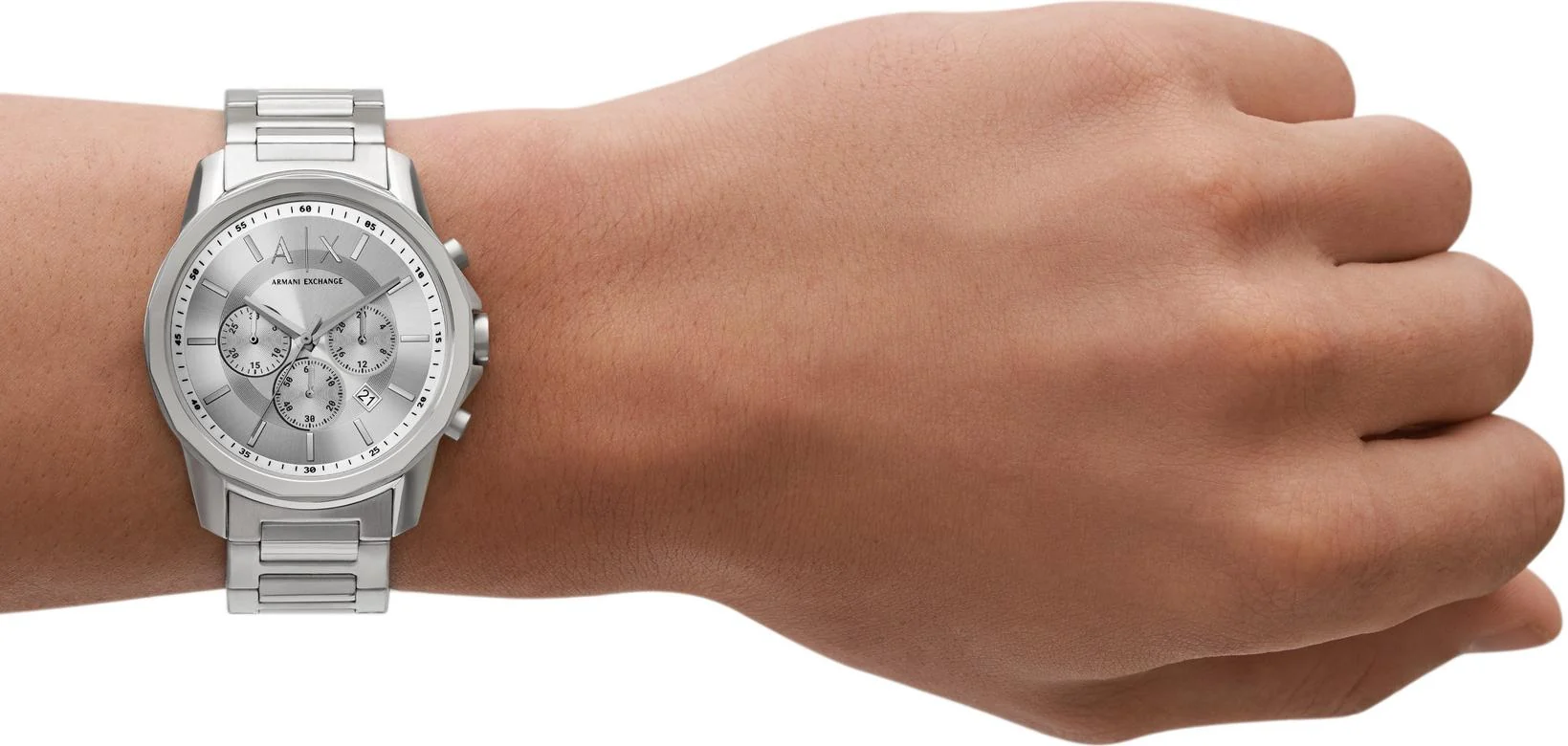Armani Exchange Outerbanks Chronograph All Silver Men's Watch - AX7141