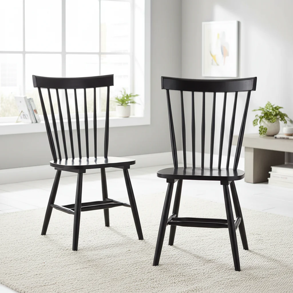 Set of 2 Venice Solid Wood Spindle Dining Chairs by Simple Living