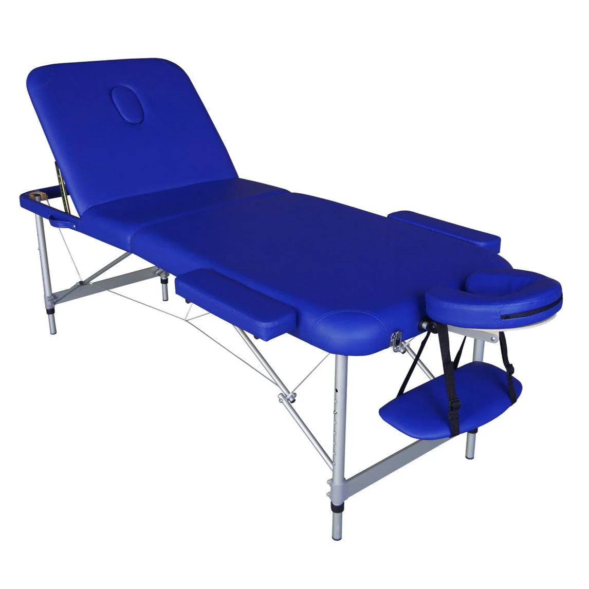 Lettino Massaggi Pieghevole in Alluminio – Portatile, Leggero, Altezza Regolabile, Schienale Reclinabile, 15 kg