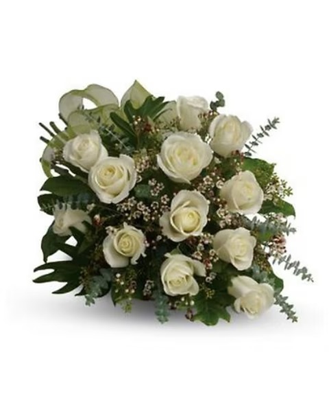 1 DZ Hand Tied White Roses