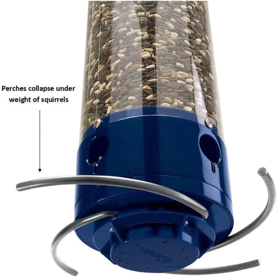 Droll Yankees 21964205201 787461785928 Squirrel Proof Bird Feeder, Yankee Whipper, 28-Inch, 4 P, Evening Blue