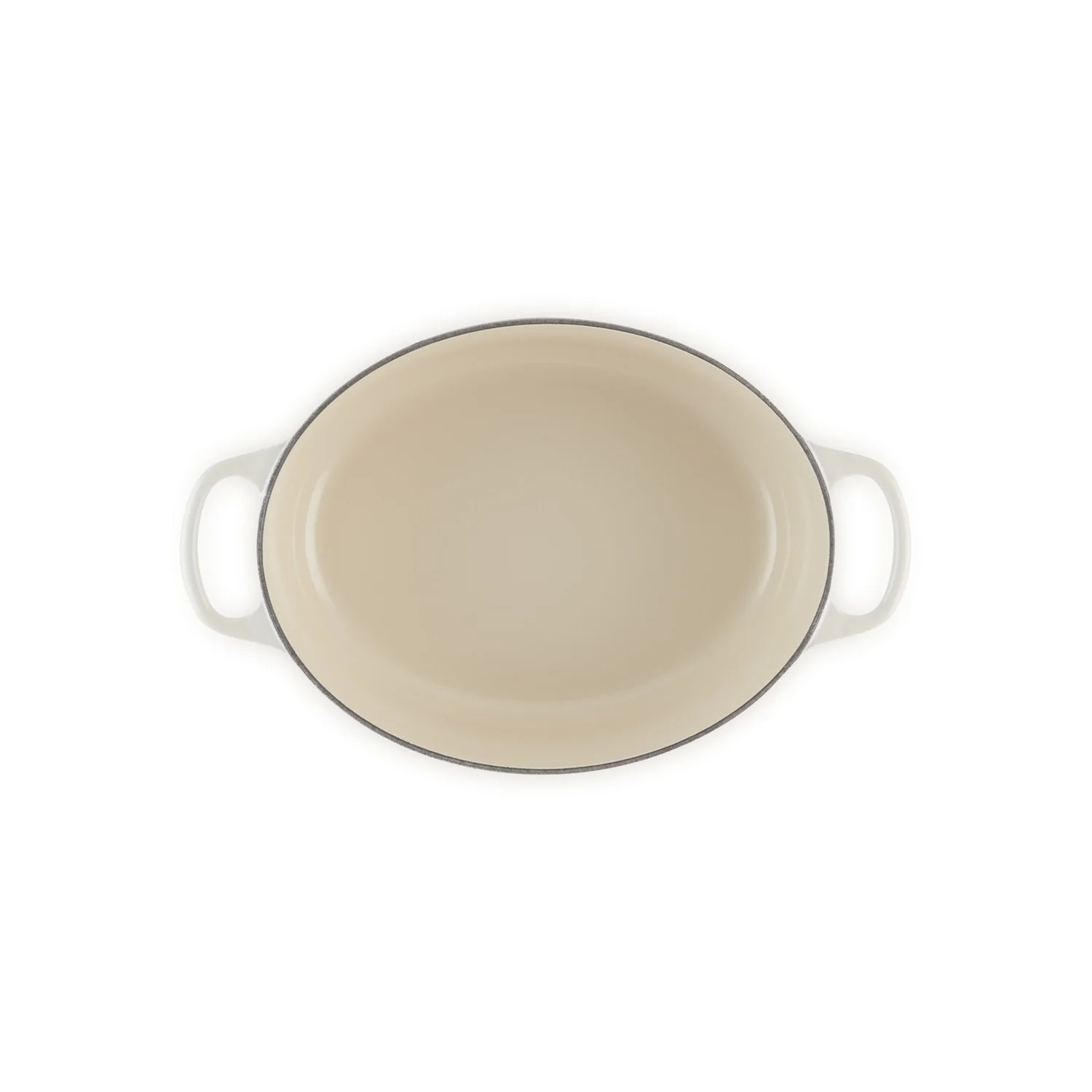 Le Creuset Pfanne Signature Bräter Oval  27 cm Meringue