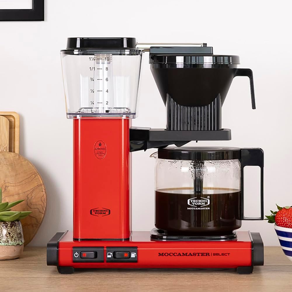 Moccamaster KBG Select, Kaffeemaschine, Retro Kaffeemaschine, Filterkaffee, Off-White, 1.25L