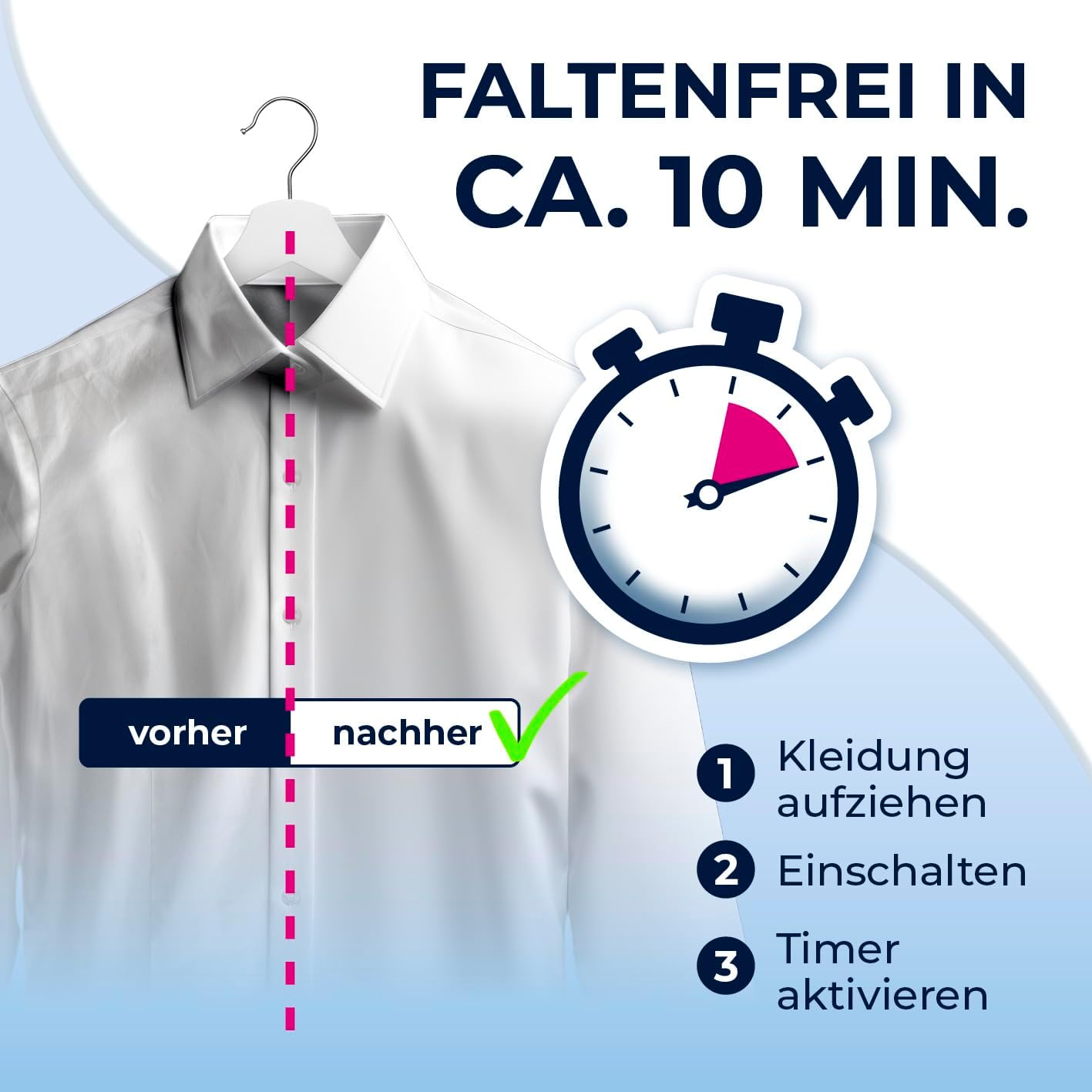 CLEANmaxx Automatischer Hemden-Bügler zum Trocknen und Gltten von Hemden & Blusen inklusive Aufsatz für Hosen | Die innovative und schonende Art, Ihre Wsche zu gltten
