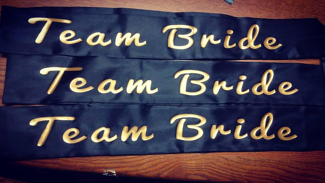 Custom Pageant Wedding Black Satin Sashes Satin Quality 60