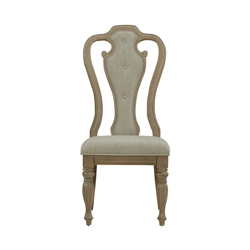 White Pedestal Dining Table with 4 Upholstered Chairs