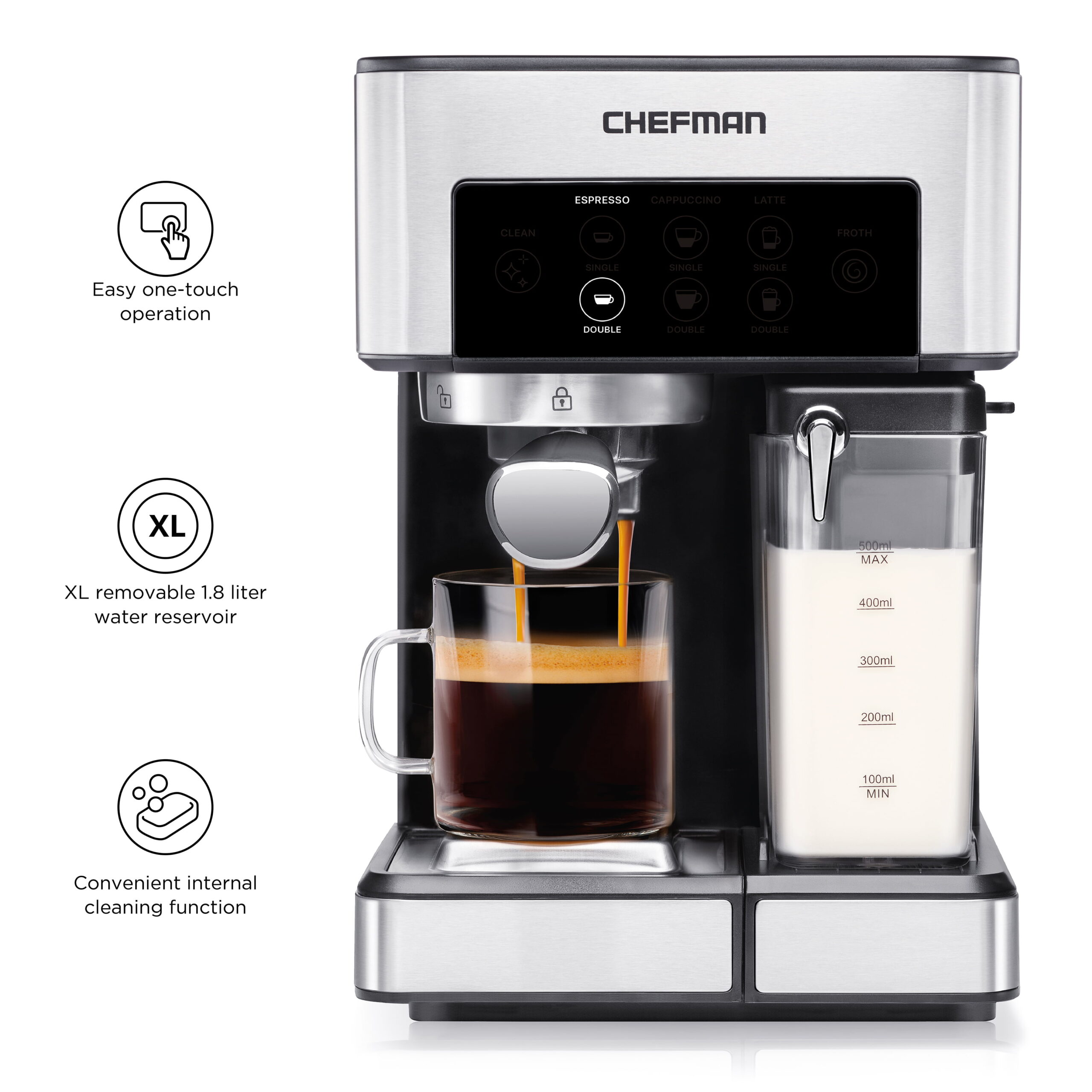 1.8L Barista Pro Espresso Machine, Stainless Steel