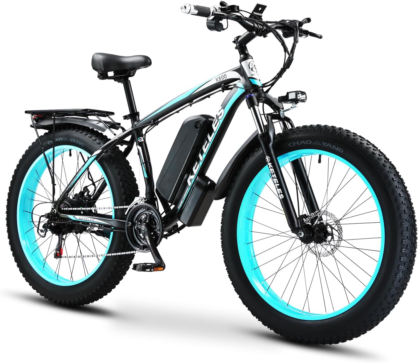 Electric Bike for Adult, 26 x 4.0 Fat Tire Ebike, 1000W/2000W Peak Electric Bicycle, 48V 13/17.5/23AH Waterproof Battery, Front Suspension Ebike, 27MPH-46MPH, Adjustable Seat, UL and GCC Certified