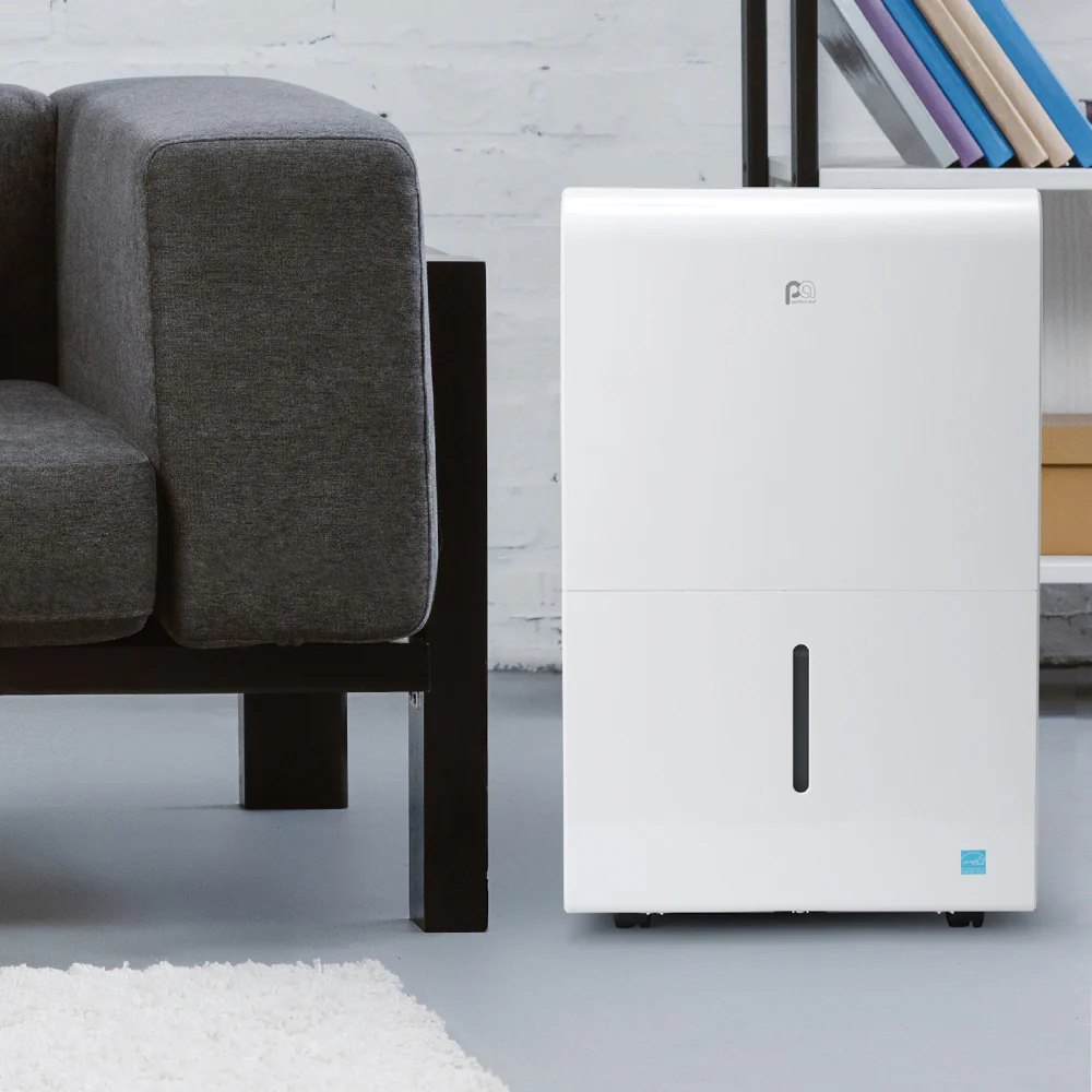 2025 Deshumidificador ENERGY STAR de 50 pintas con drenaje continuo y funcionamiento ultra silencioso – ideal para grandes espacios y sótanos