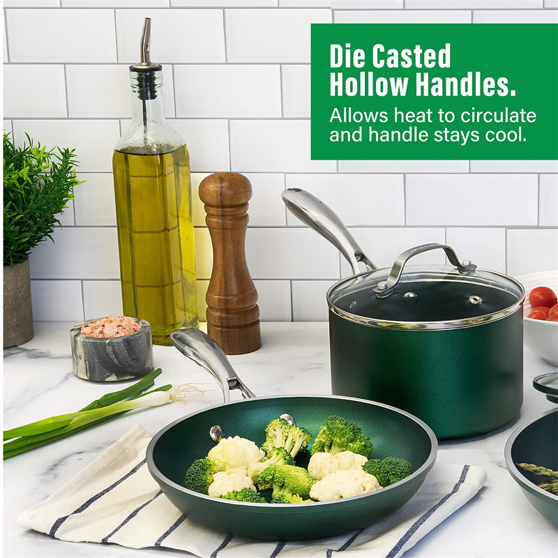 Diamond-Infused 20-Piece Non-Stick Cookware Set with Baking Kit – Healthy, PFOA-Free, Dishwasher Safe