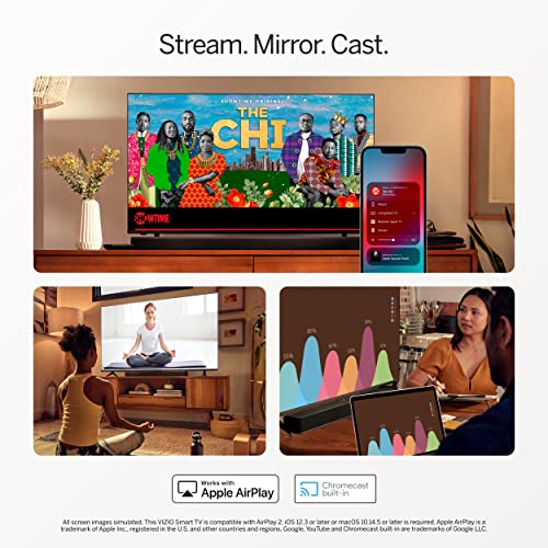 VIZIO D-Series 40′′ Smart TV, Full HD 1080p, AMD FreeSync, Apple AirPlay, Black