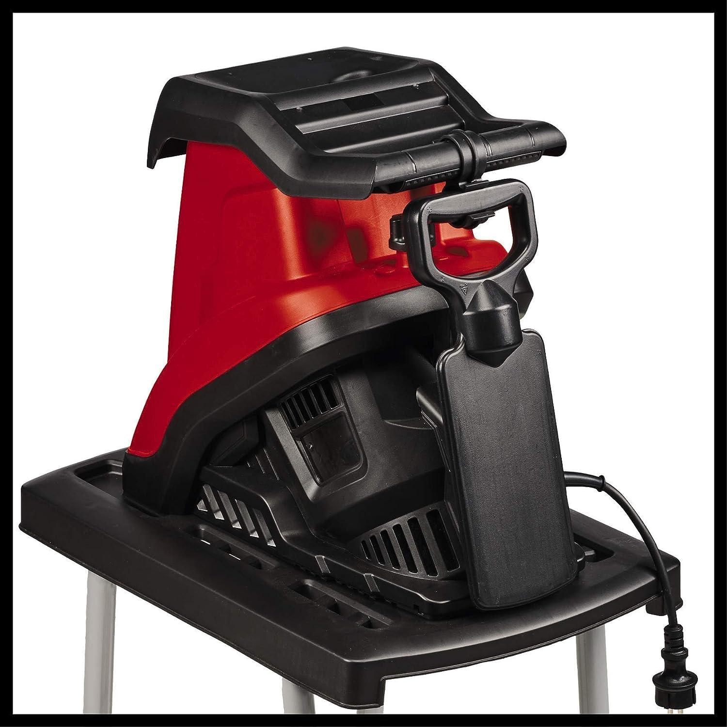 Einhell Elektro-Messerhäcksler GC-KS 2540 CB (2.500 W, Max. 40 Mm Aststärke, 2 Wendemesser Aus Stahl, 55 L Fangbox, Transportgriff, Stopfer)