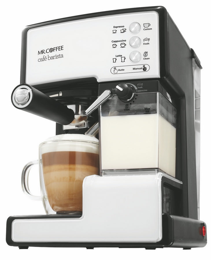 2025 Máquina de Espresso Mr. Coffee Cafe Barista Negra y Plateada