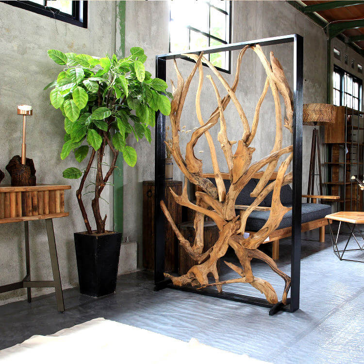 MAZE Raumteiler Teakholz 120cm x 180cm