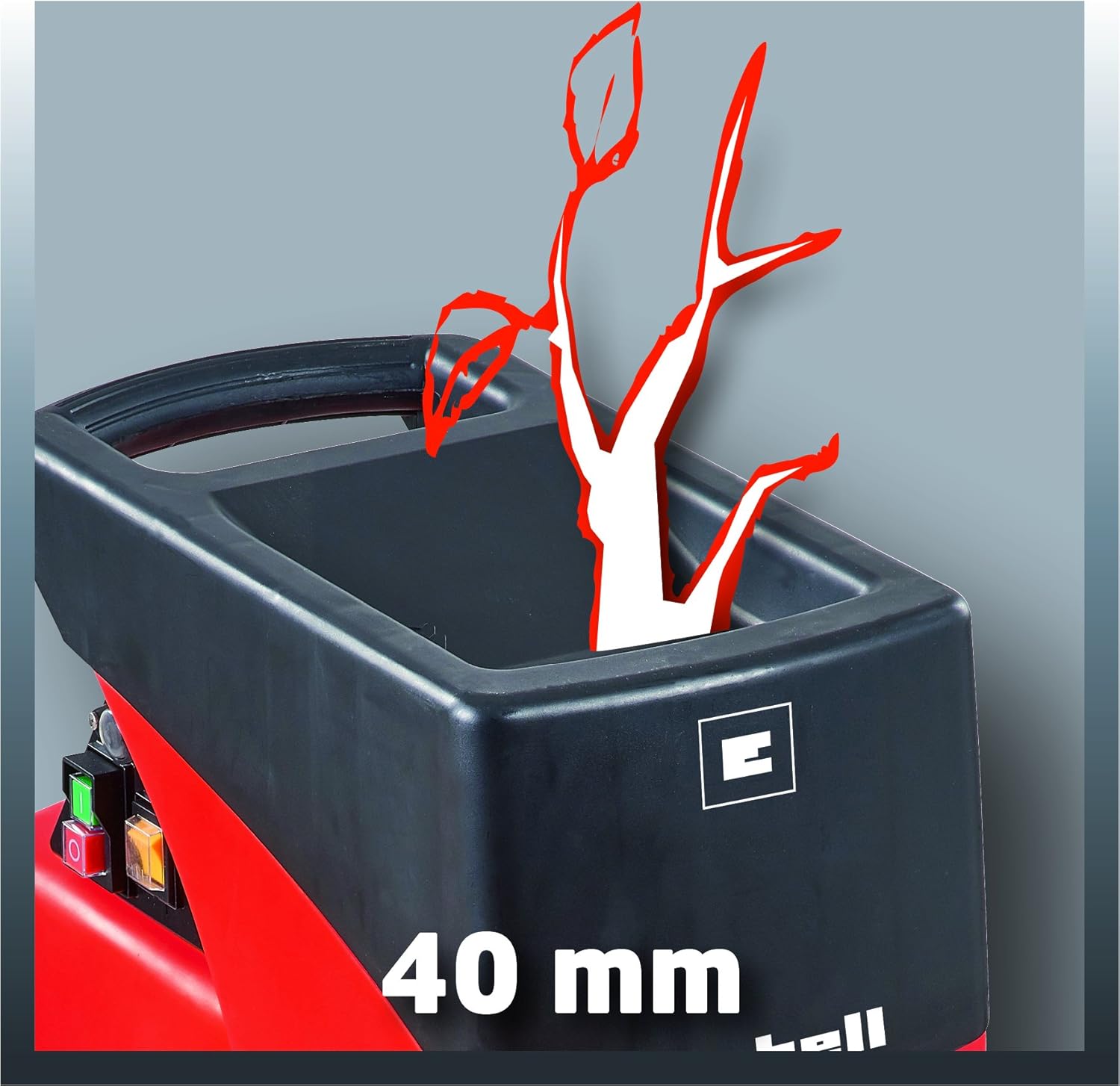 Einhell Elektro-Leisehäcksler GC-RS 2540 (Schneidwalze, Drehrichtungsumschalter, große Trichteröffnung, robustes Fahrgestell, inkl. Gartenabfallsack)