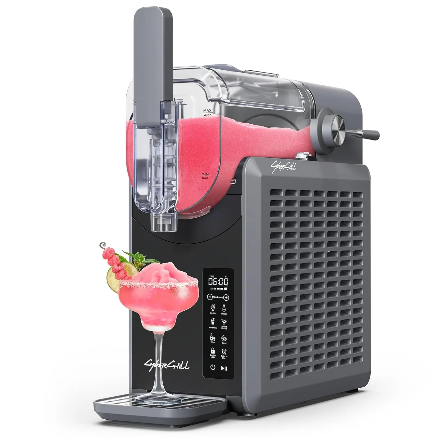 Slushie Machine,24-Hour Delay Start&Cold Retention, 68 oz Slushy Machine with Self-Cleaning Function, Frozen Drink Maker with 5 Preset Programs,Frozen Margaritas, Frapp��s, and More