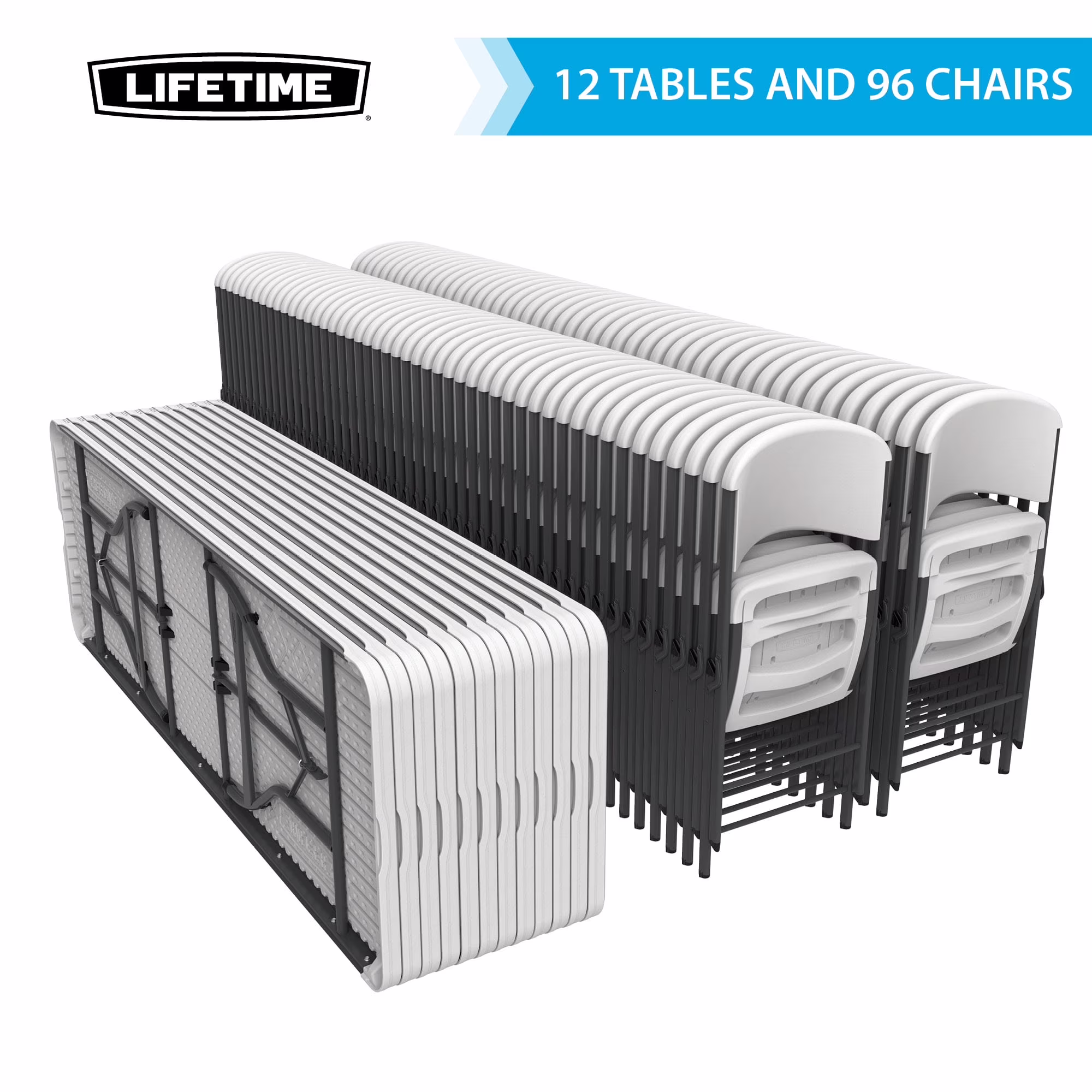 Lifetime Folding Table and Chair Set - Pack of 108
