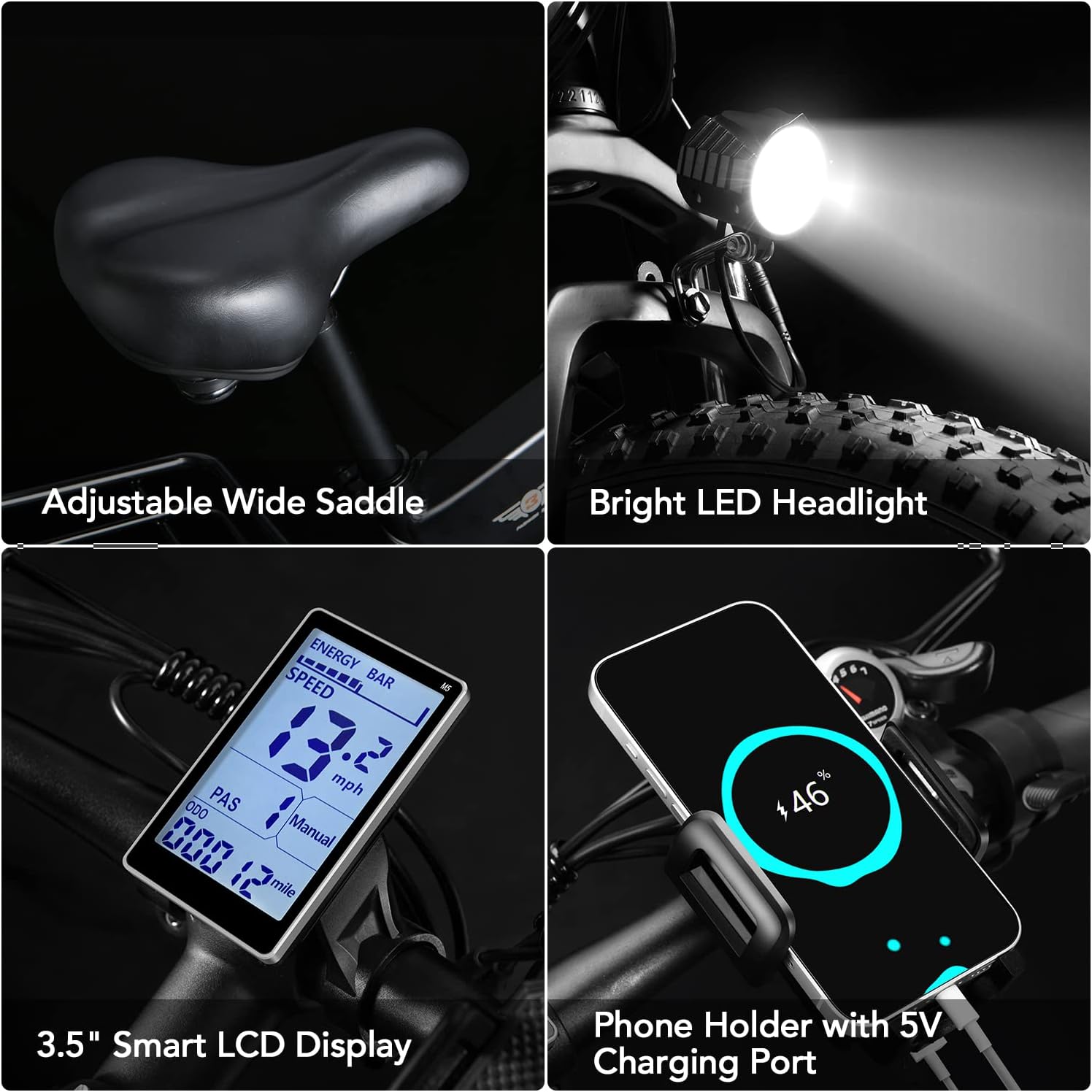 EXRBYKO Foldable Electric Bike 1500W Peak, 35MPH E Bikes for Adults Electric, Fat Tire Folding Ebike with 720WH Removable Battery, Full Suspension, 21-Speed Gears Kit, Men E-Bike, Electric Bicycle