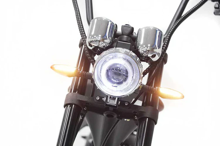 Mangosteen M1P elektrische chopper in matzwart �C 2000W borstelloze motor, 60 km/u topsnelheid