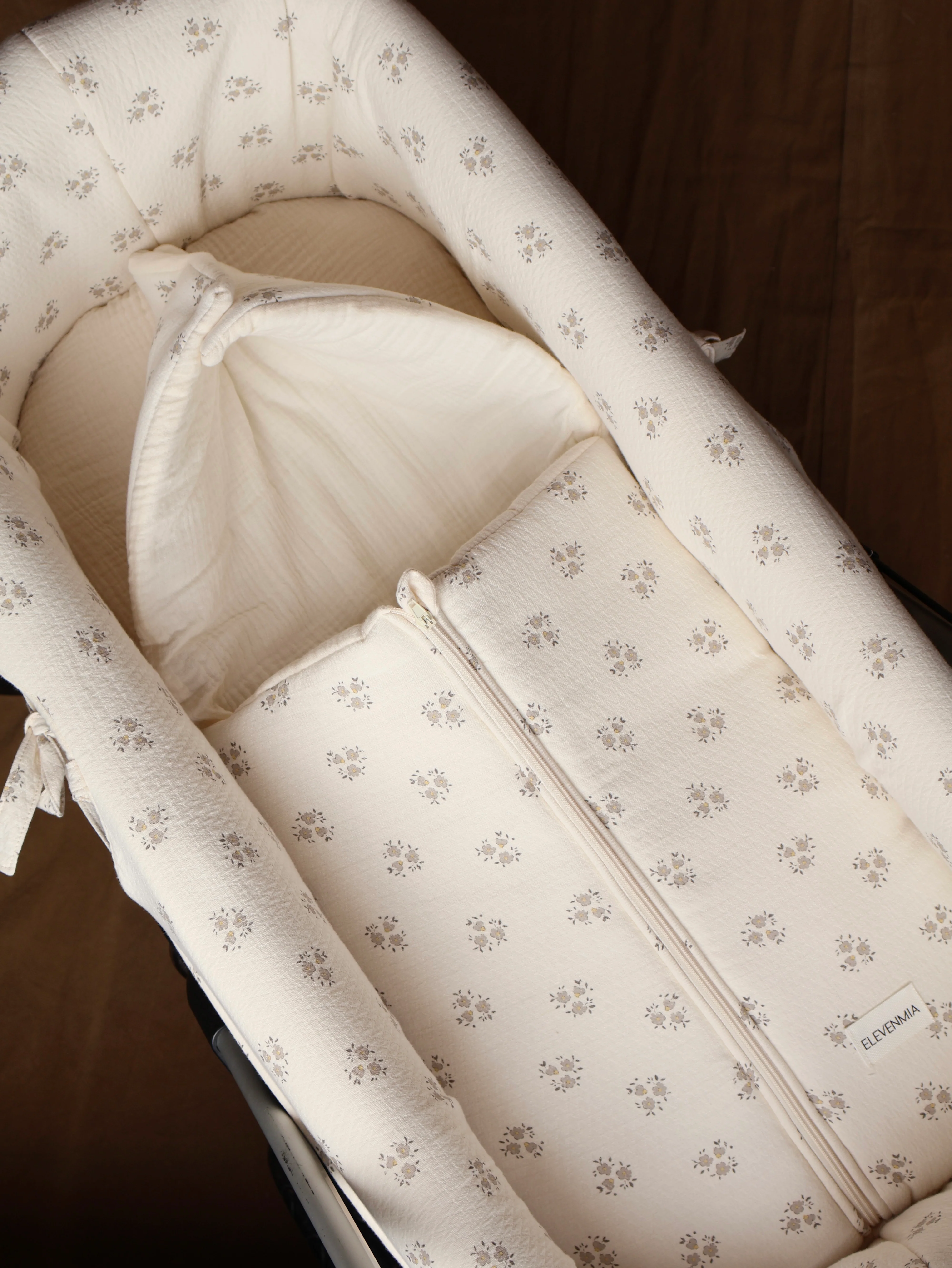 Saco Capazo Inti Gris + Gasa Cruda