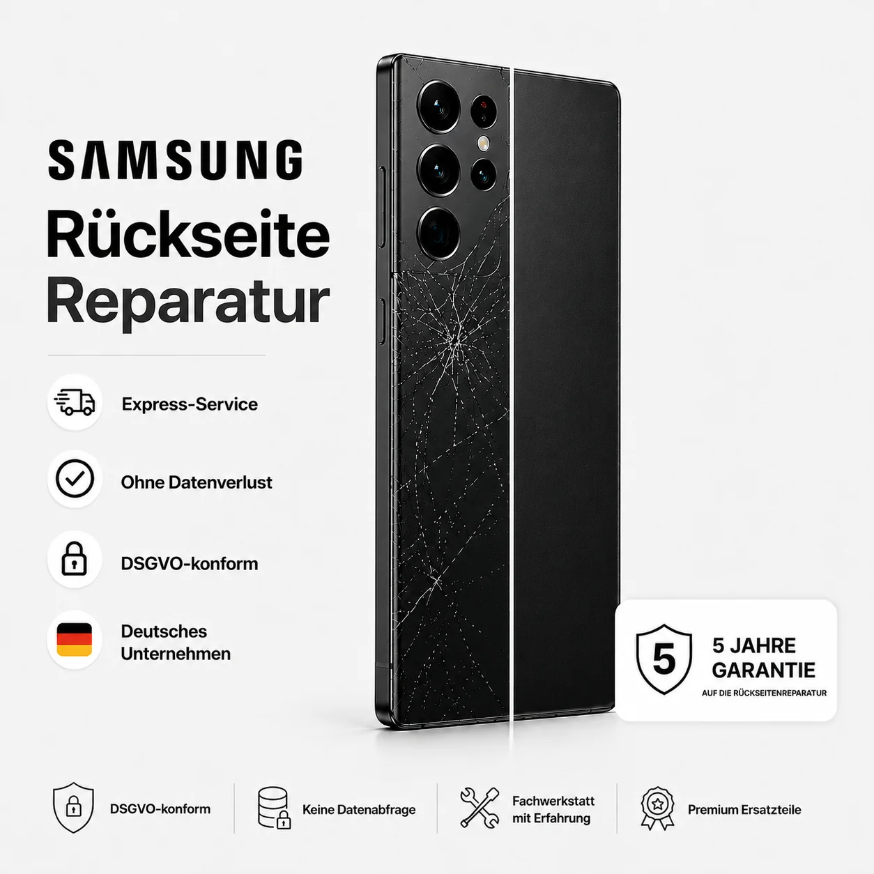 Samsung Galaxy R��ckseiten Reparatur