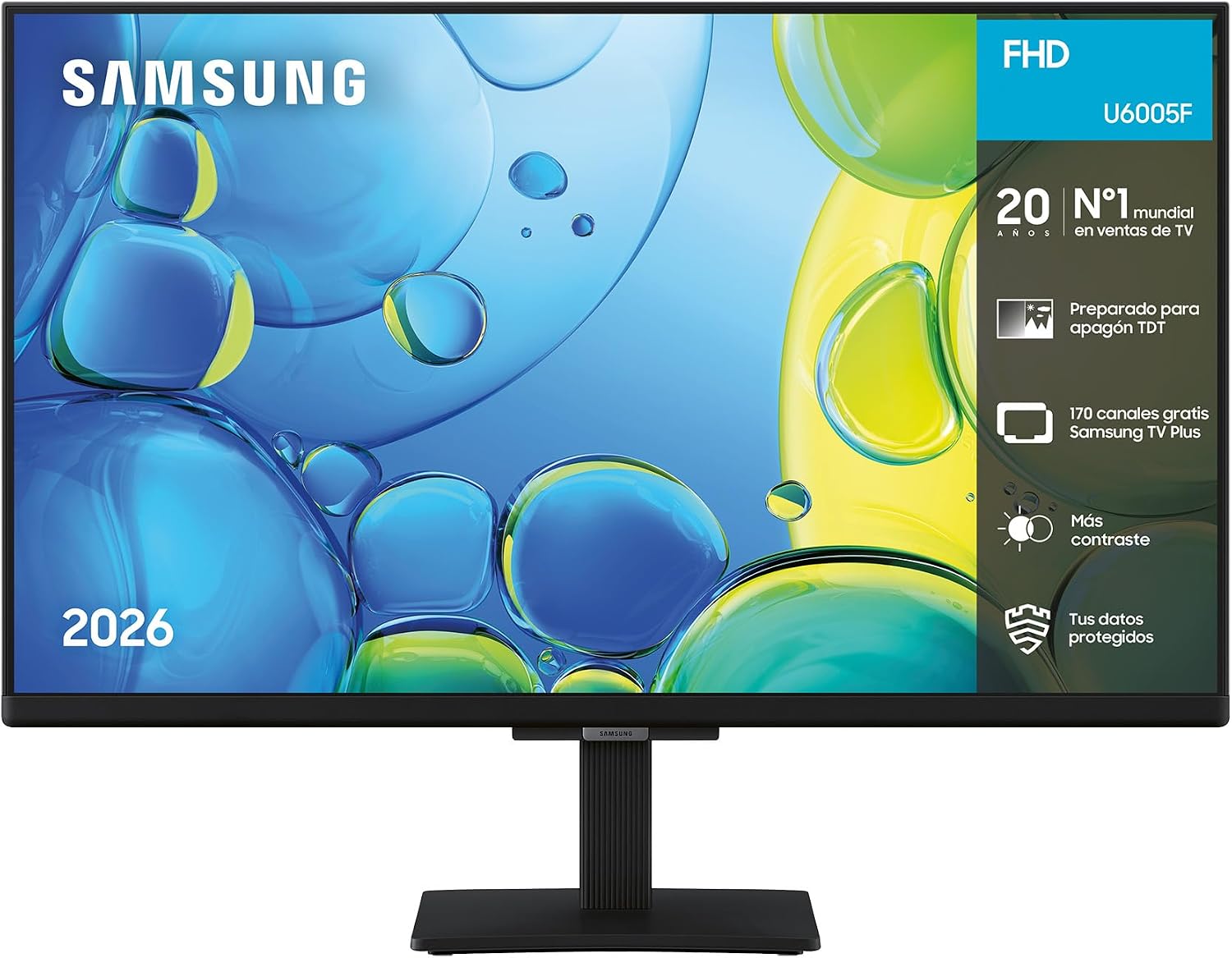 Samsung TV 27 Pulgadas Full HD F6005 Smart TV TV Plus, OTS Lite, HDR Knox Security, Capaz de emitir contenidos UHD 4K