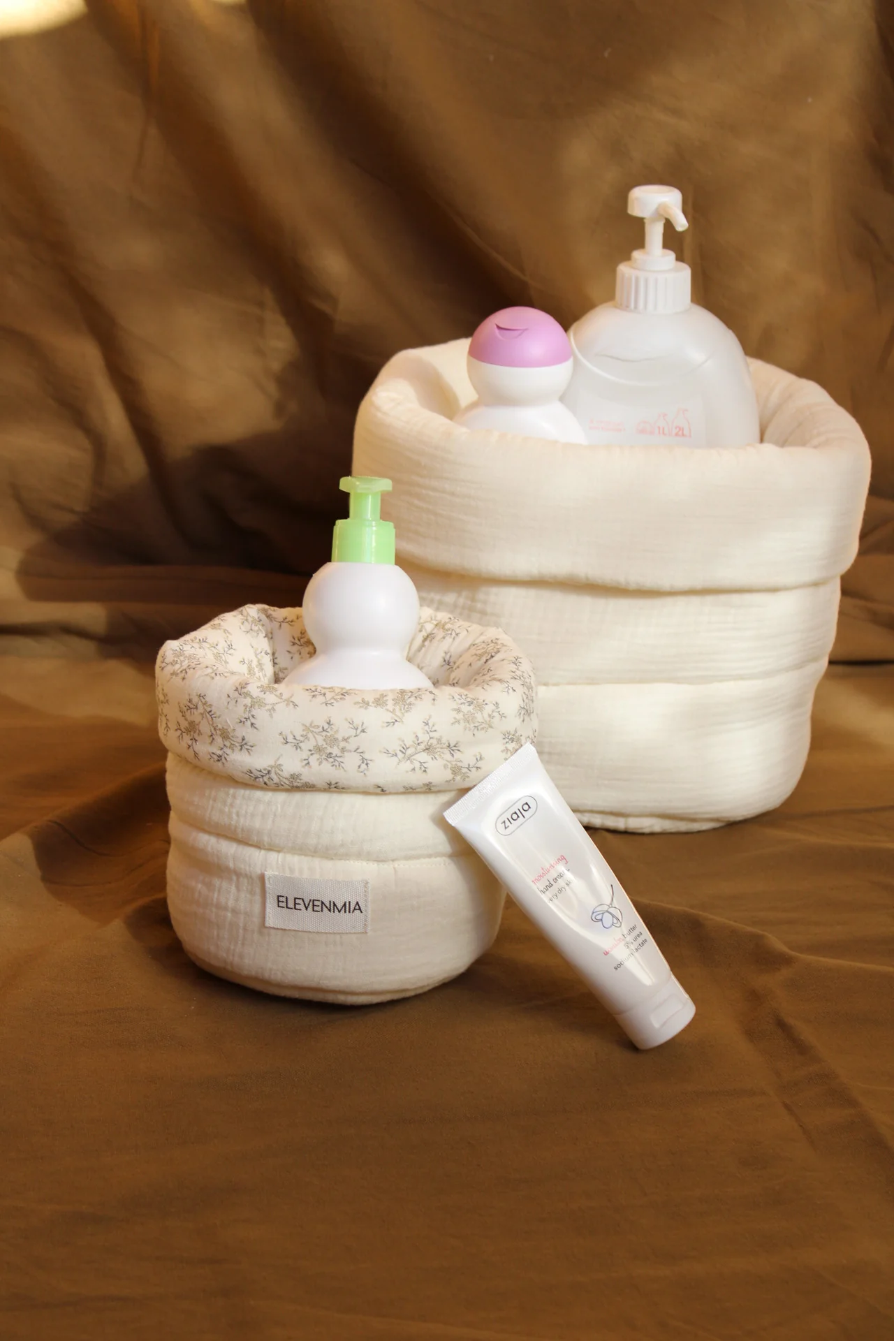 Cesto Organizador Habitaci��n Peque?o Gasa Cruda + Gasa M��a