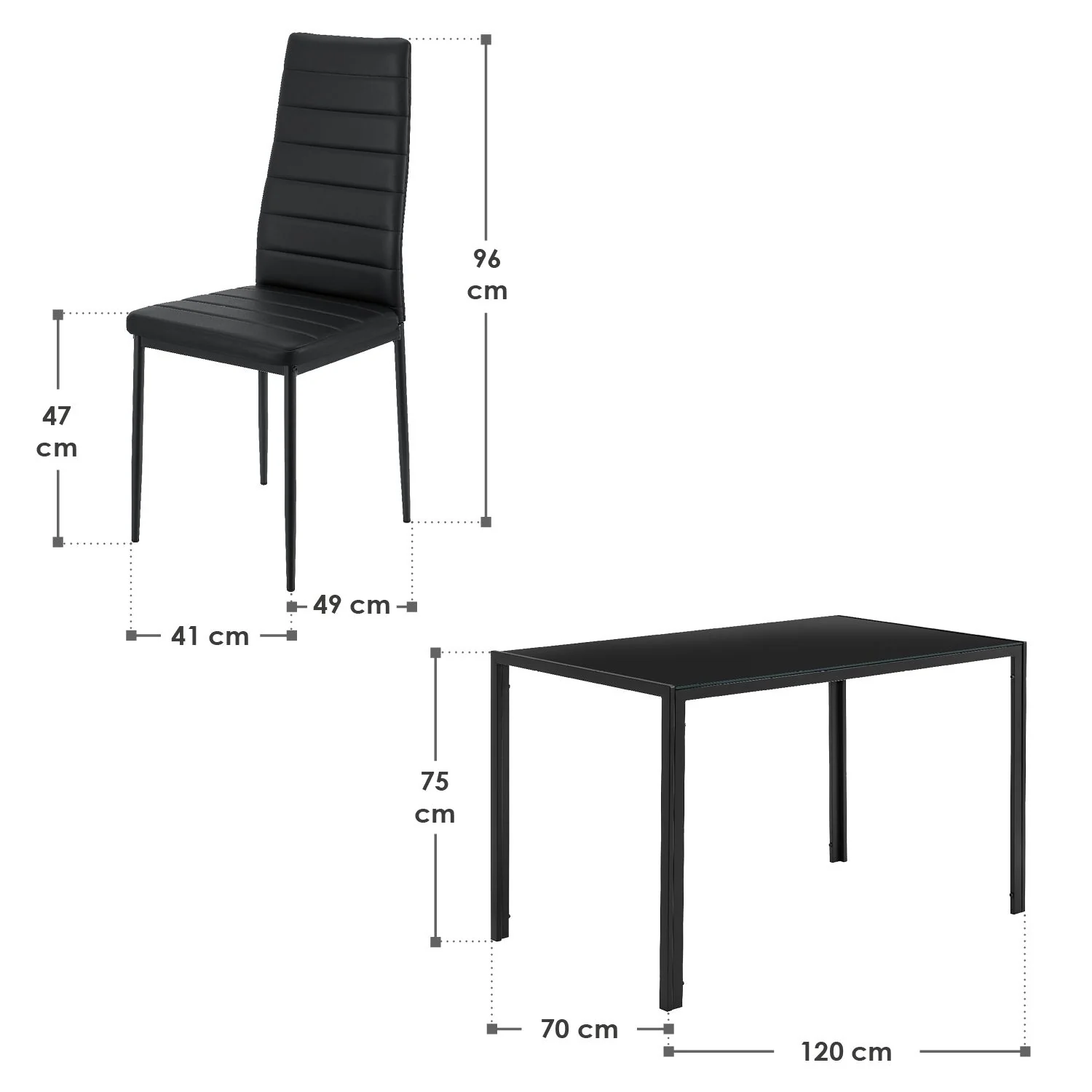 2025 Conjunto de comedor Dalya para 4 personas