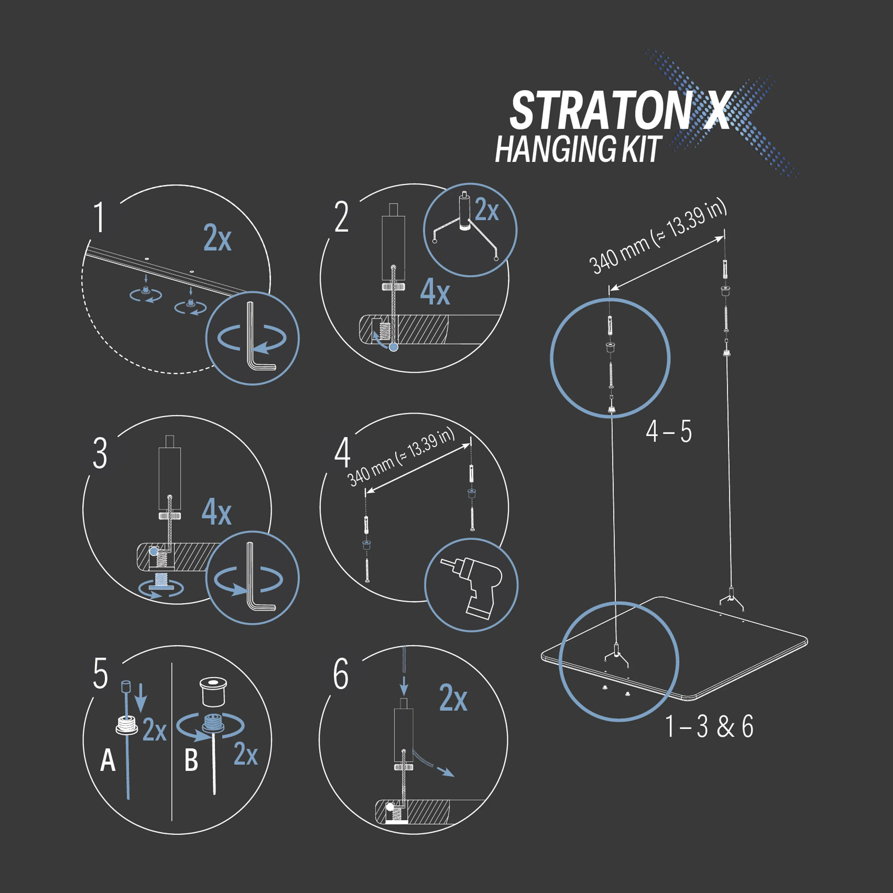Straton X Hanging Kit