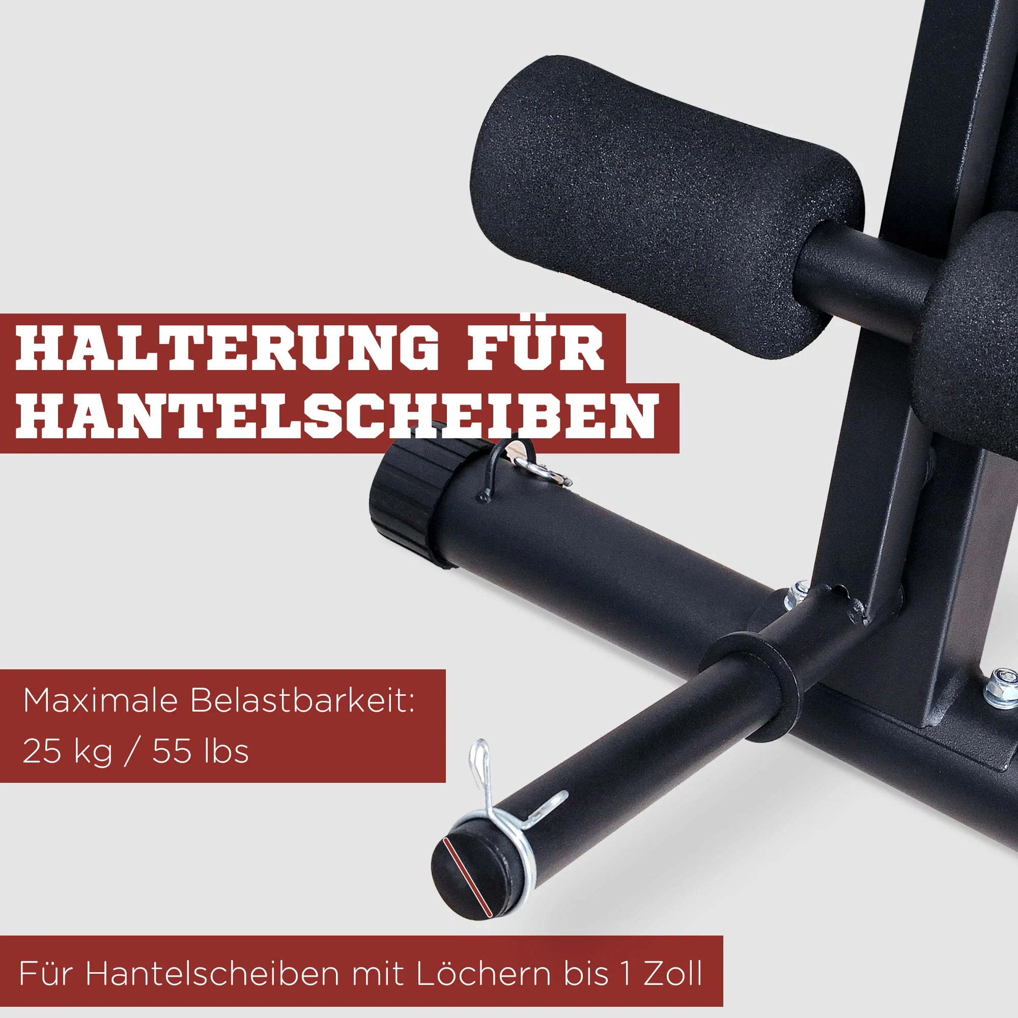 HOMCOM Hantelbank multifunktional klappbar 7-fach verstellbar
