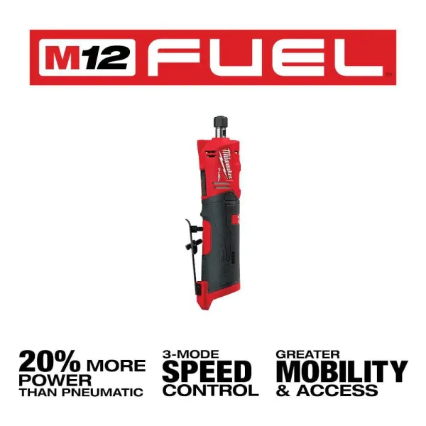 2486-20 M12 12V Lithium-Ion Brushless Cordless 1/4 in. Straight Die Grinder (Tool-Only)