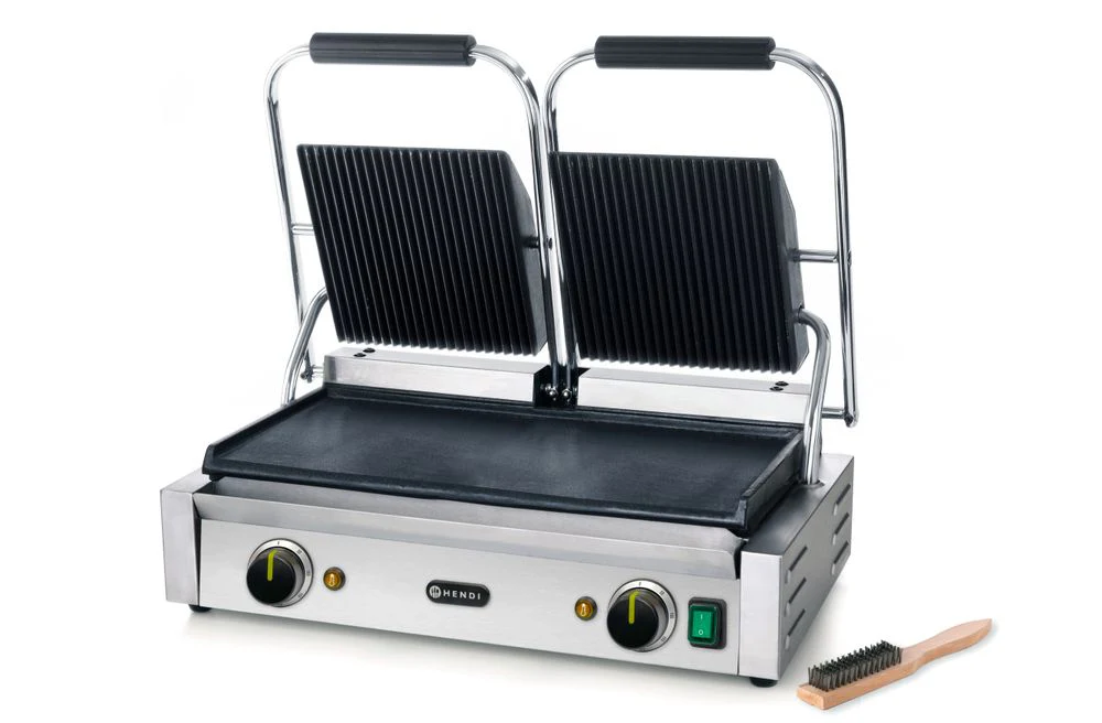 HENDI Kontakt-Grills unten glatt, 230V/3600W