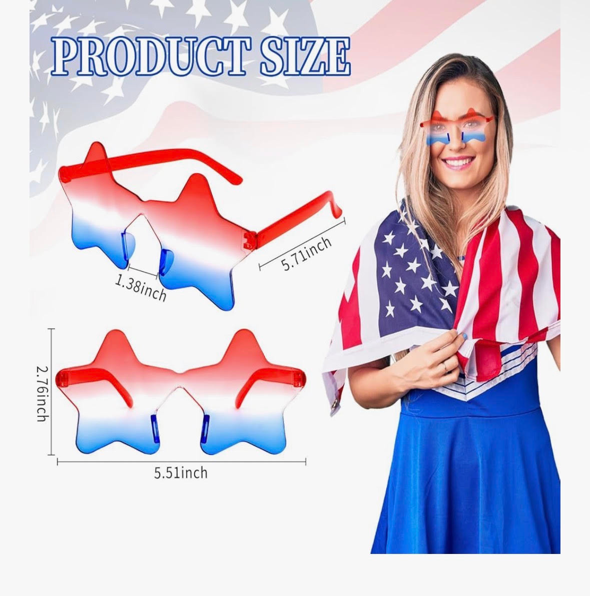 American Star Sunglasses | USA Pride Sunglasses | Adult Size 393
