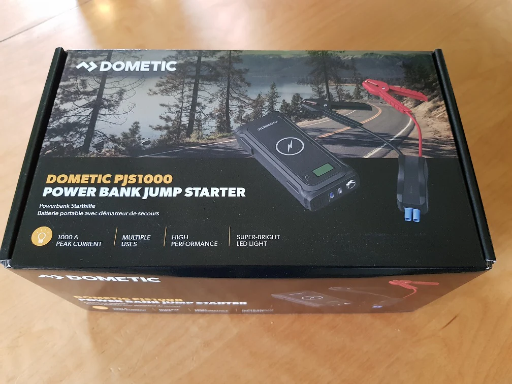 2025 Powerbank Dometic PJS1000 con Arrancador – Potencia máxima de 1000 A, con cargador de red CE