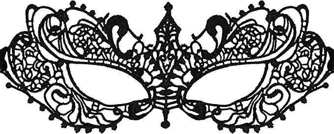 Filigree Black Mask Laser Cut Venetian Masquerade Mardi Gras 9229