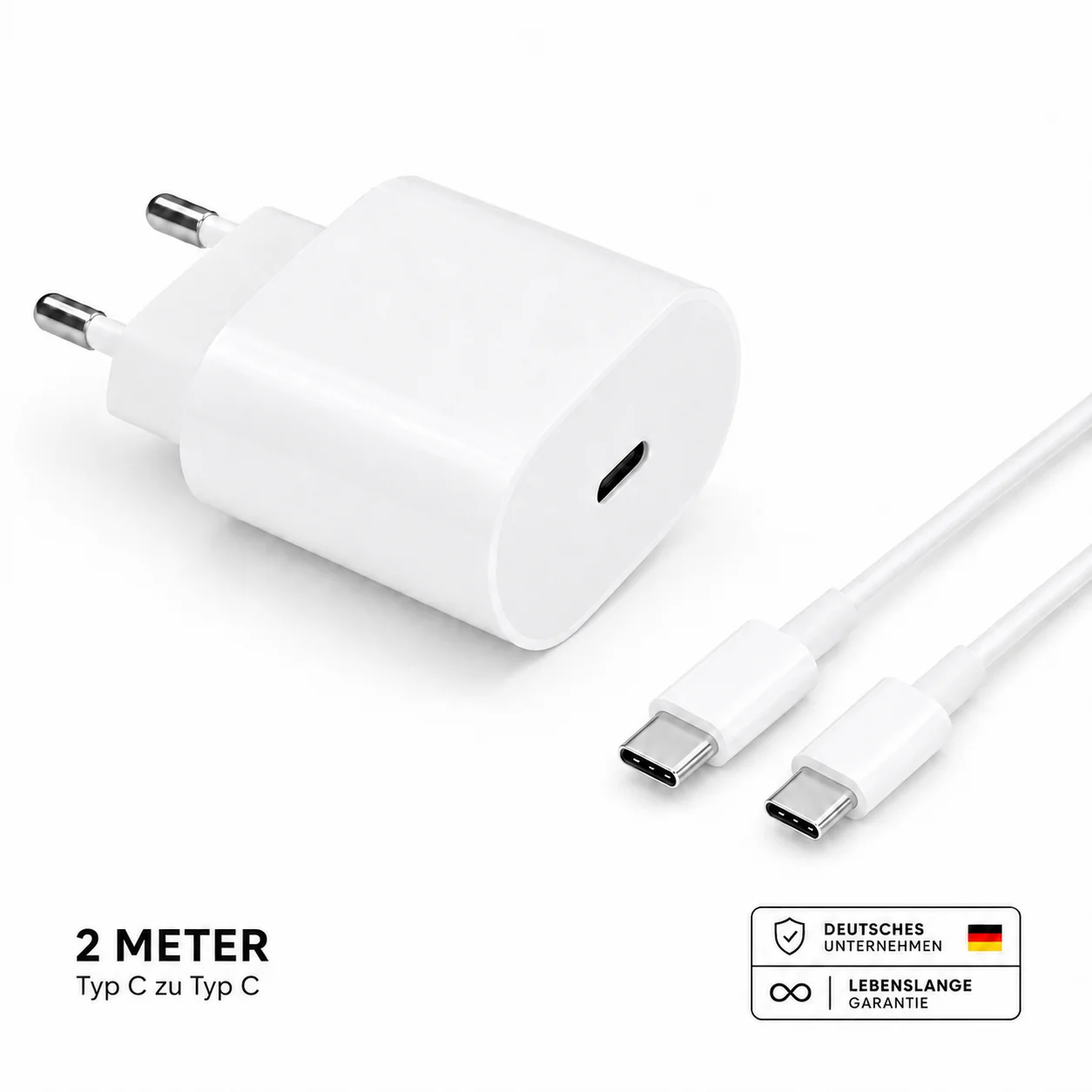 Schnellladegerät USB C Netzteil mit Kabel 20 Watt Universal