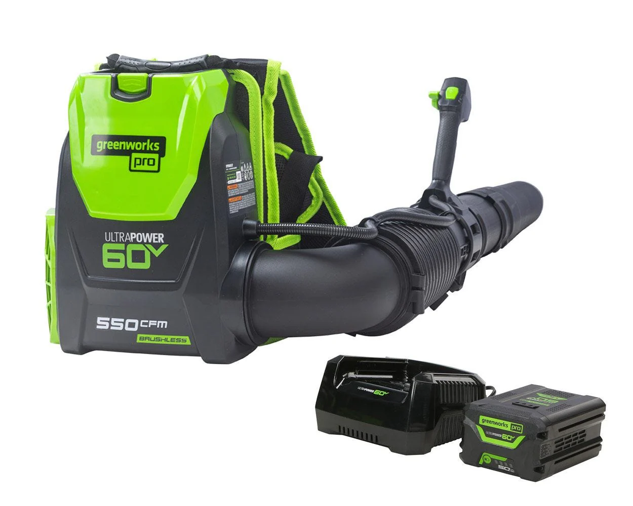 2025 Kit de herramientas de jardín inalámbricas Greenworks 60V – Batería y cargador rápido incluidos, compatible con más de 75 herramientas