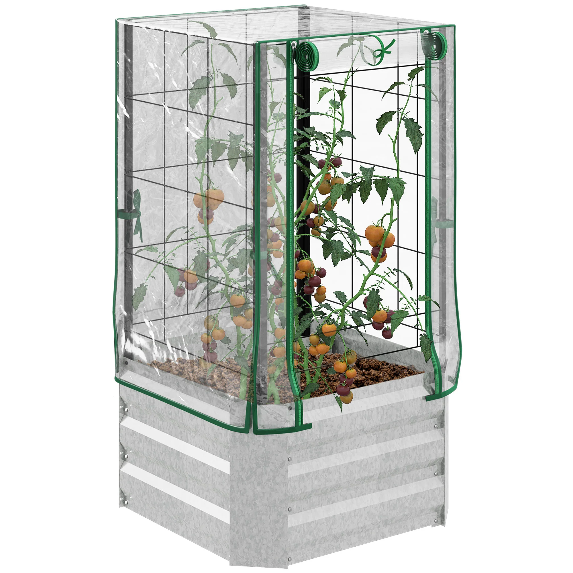 HOMCOM Hochbeet Set Pflanzkasten für Garten & Balkon