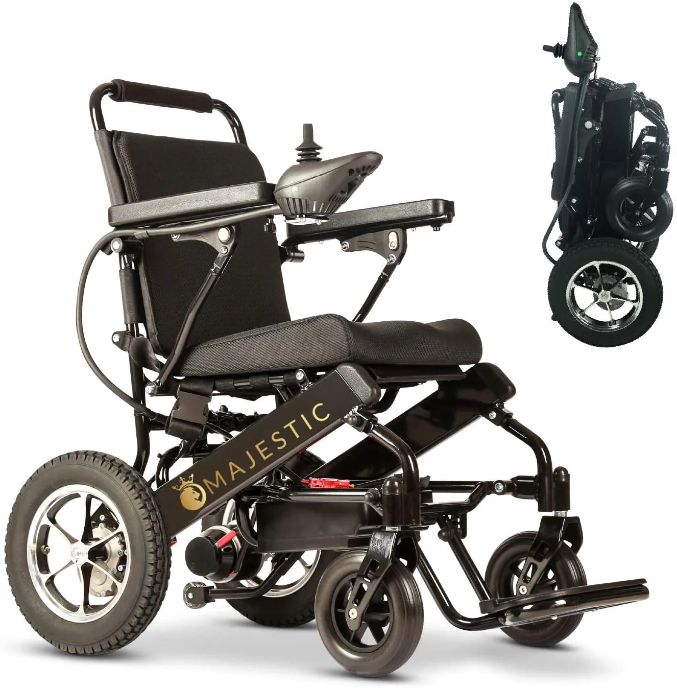 2025 Nueva Silla de Ruedas Eléctrica Plegable Ultra Ligera, Silla de Ruedas Eléctrica, Aprobada por la FDA y Permitida para Viajes Aéreos, Resistente, Motorizada, Portátil, Power (Ancho de Asiento de 17.5
