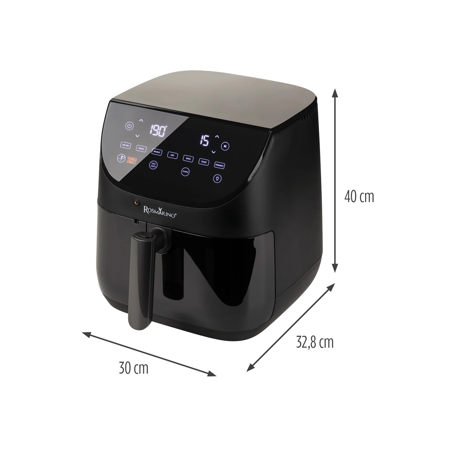 2025 Freidora de aire caliente Rosmarino TempSense – 6 L